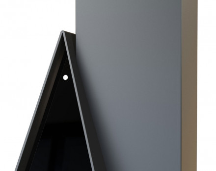 Печь-камин Breda, фронтальный, верт.труба справа, чёрный (Traforart)