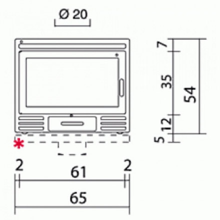 Каминная топкаFIREBOX RIGA 54 V (EdilKamin)