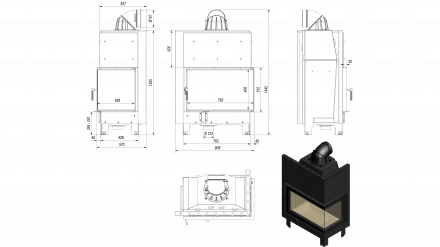 Каминная топка MBO/P/BS (Kratki)