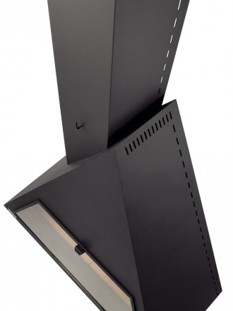 Печь-камин Bilbao, фронтальный, со стеклом, труба слева, черный (Traforart)