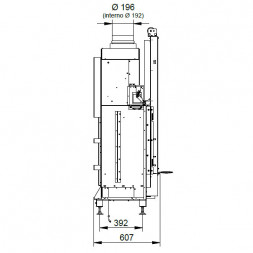 Каминная топка ECOMONOBLOCCO WT 66F N11 (Palazzetti)