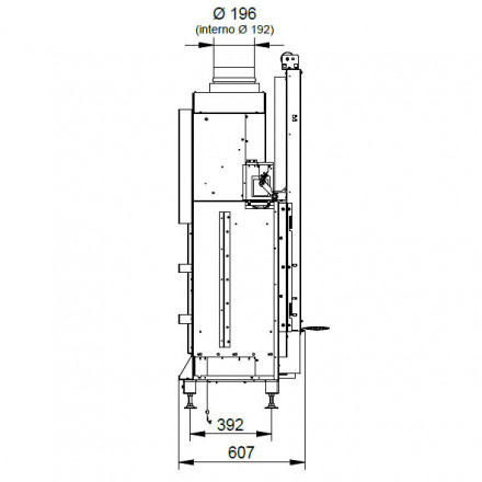 Каминная топка ECOMONOBLOCCO WT 66F N11 (Palazzetti)
