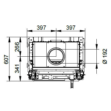 Каминная топка ECOMONOBLOCCO WT 66F N11 (Palazzetti)