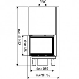 Каминная топка XP0080 LG BN1 (Axis)