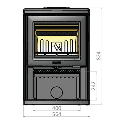 Печь камин K700, черный (Keddy)