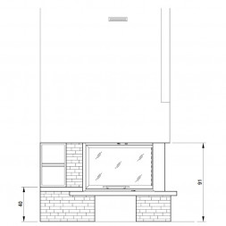 Камин облицовка Liverpool dx, Yellow Quartzite, без балки, под Mbl 78 dx (Palazzetti)