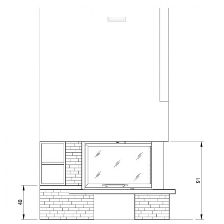 Камин облицовка Liverpool dx, Yellow Quartzite, без балки, под Mbl 78 dx (Palazzetti)