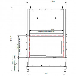 Каминная топка ECOMONOBLOCCO WT 86F N13 (Palazzetti)