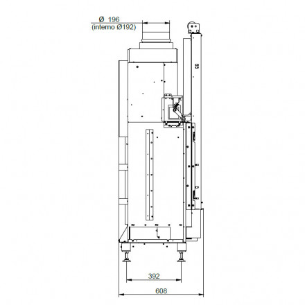 Каминная топка ECOMONOBLOCCO WT 86F N13 (Palazzetti)