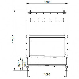 Каминная топка ECOMONOBLOCCO WT 16:9F N12 O2Ring (Palazzetti)