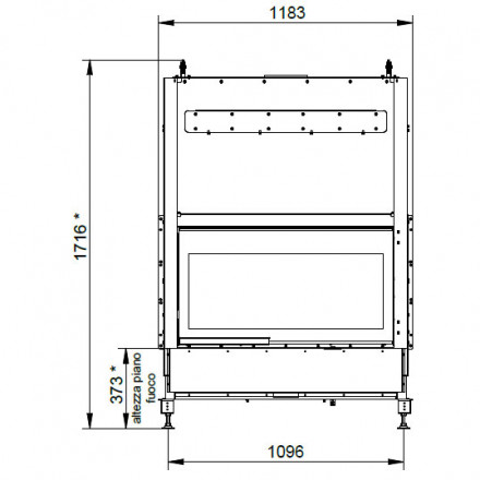Каминная топка ECOMONOBLOCCO WT 16:9F N12 O2Ring (Palazzetti)