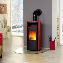 Печь Hark 57, bordeaux-rot 310, черная рамка (Hark)