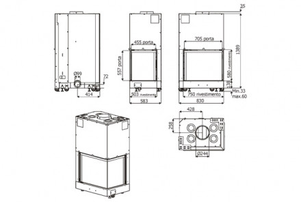 Каминная топка Forma 75 DX/SX (MCZ )