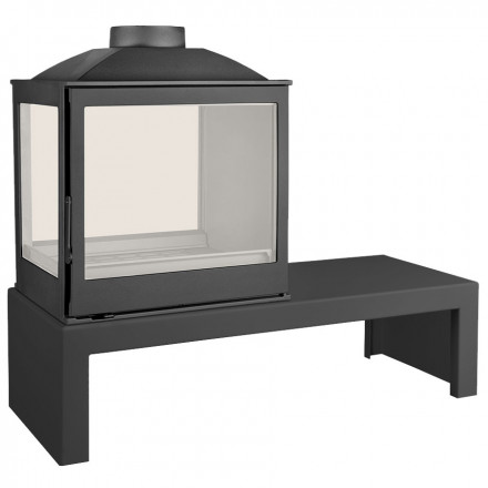 Печь LCI 5 GDFs Table, двусторонняя, стекло слева (Liseo Castiron)